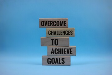 Stack of Wooden Blocks Displaying the Motivational Words 