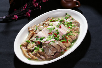 Chinese cuisine, Cantonese cuisine, salted meat steamed salted duck