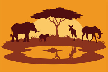 high resolution vector artwork of wild animals ar.eps