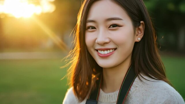 Woman Photographer at Golden Hour. Capturing Moments. August 19 World Photography Day