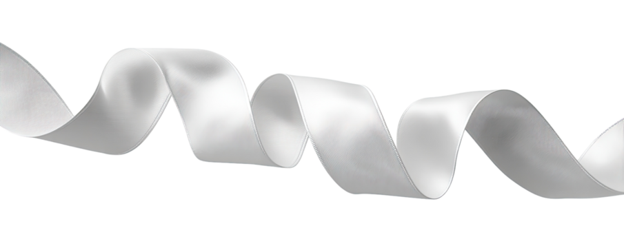 Curved ribbon in light gray - Powered by Adobe