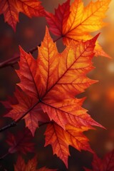 Fototapeta premium Overlapping autumn leaves, 