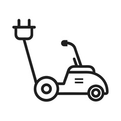 Electric Lawnmower Icon for Eco-Friendly Garden Maintenance