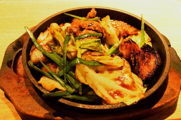 Shogayaki of teppanyaki style in Japan
