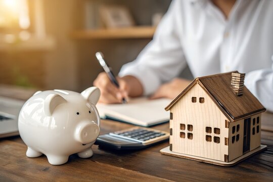 Budgeting for Homeownership – Financial Planning, Savings Strategy, Real Estate Goals, Symbolic, Conceptual, Abstract