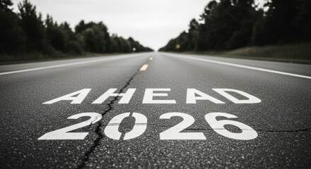 Highway, painted with "Ahead 2026