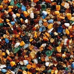 Mixed Gemstones Close-Up