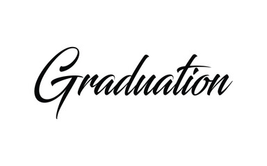 Vector illustration of graduate cap, diploma scroll and type design elements on white background. Congrats graduates class of 2025.