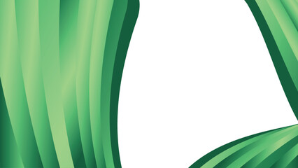 Fototapeta premium Green Curtain Background Abstract Vector Design with White Space