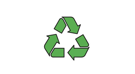 Vector illustration of the green Mobius loop, a universal symbol for recycling and environmental awareness