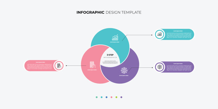 Modern Circle chart infographic template with 3,4,5,6,7,8 options for presentations. Infographic diagram chart template for business, presentation with diagram elements, infographics