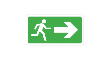 Emergency Exit Sign Directional Guidance to Safety in a Crisis
