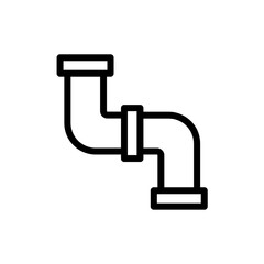 Pipeline Icon, Industrial Flow Symbol, Plumbing Pipe Connection Vector Isolated