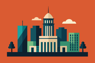 Obraz premium icon set of various office building types .eps