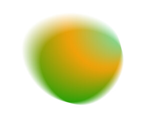 Blurry Green Round Gradient isolated on white