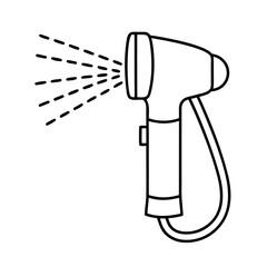 Modern handheld bidet sprayer with integrated nozzle and ergonomic design