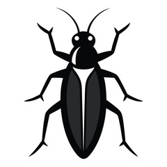 Solid color Water Beetle animal vector design