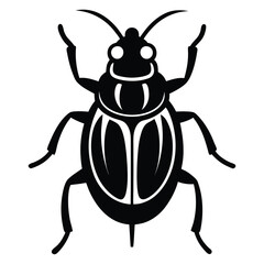 Solid color Water Beetle animal vector design