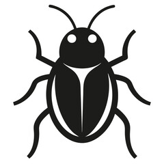 Solid color Water Beetle animal vector design