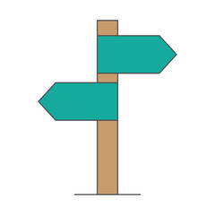 direction road sign illustration