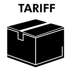 Tariff Vector Silhouette of Cargo Box or Container PNG