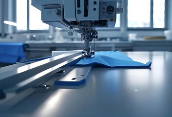工場の縫製作業の機械