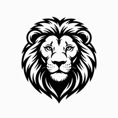 Majestic Lion Head With Regal Mane Symbolizing Strength and Courage