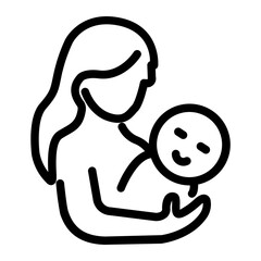 Breastfeeding Line Icon