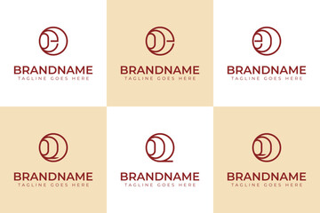 Letters OEO OOE EOO OQO OOQ QOO Monogram Logo, suitable for any business