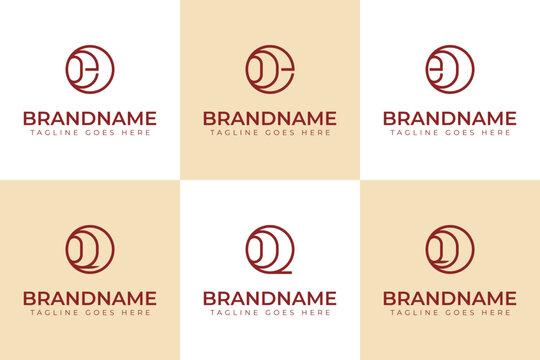 Letters OEO OOE EOO OQO OOQ QOO Monogram Logo, suitable for any business