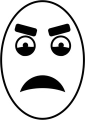 vector illustration of a cartoon face