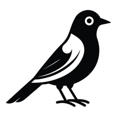 Solid color Western Tanager animal vector design