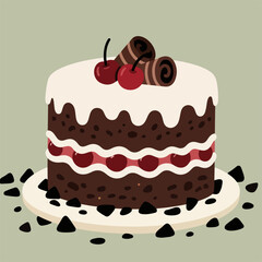 Cake pattern, exquisite vector pattern.