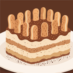 Cake pattern, exquisite vector pattern.