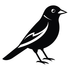 Solid color Western Tanager animal vector design