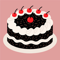 Cake pattern, exquisite vector pattern.