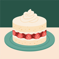 Cake pattern, exquisite vector pattern.