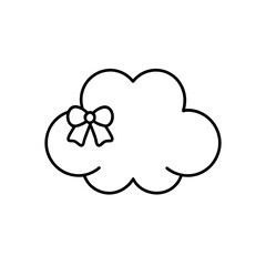 cloud beige with bows in line detail