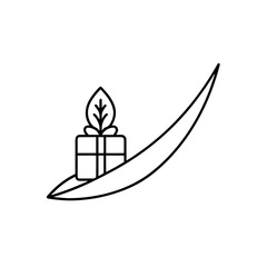 minimal gifts on feather white scene