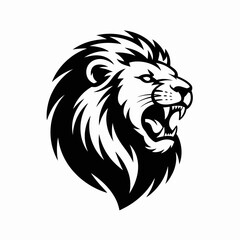 Powerful Lion Roaring with Majestic Mane Illustrating Strength and Ferocity