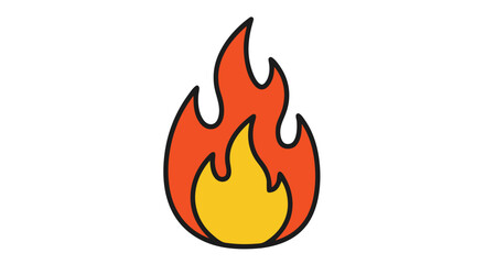 Stylized flame graphic with vibrant colors ideal for digital media and branding materials