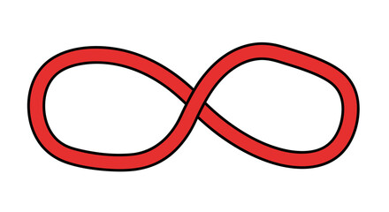 Fototapeta premium A symbolic depiction of limitlessness using a vibrant looping element, conveying everlasting concepts of eternity or continuity presented against a