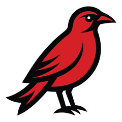 Solid color Weaver Bird animal vector design