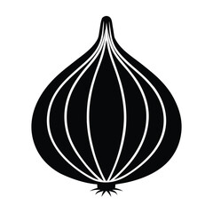 Onion bulb vector on white background