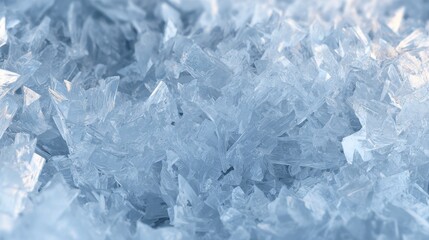 Obraz premium Close Up Of Ice Crystal Formations, Frozen Water Abstract Texture, Cold Weather