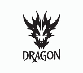  Tribal Dragon Head Logo