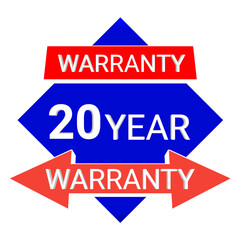 20 Year Warranty Graphic Design