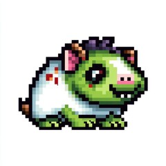 Obraz premium Pixelated Creature: A charming pixelated illustration of a whimsical creature.