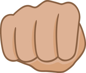 Forward Fist Strike. Hand Gesture. Symbol of Power, Revolution, Struggle for Rights and Against Discrimination. Vector illustration