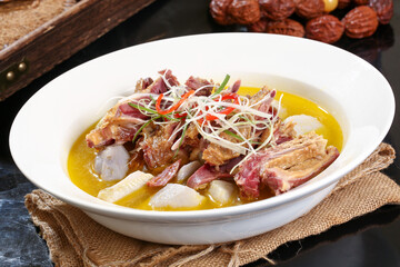 Chinese cuisine, Cantonese cuisine, salted duck and taro pot